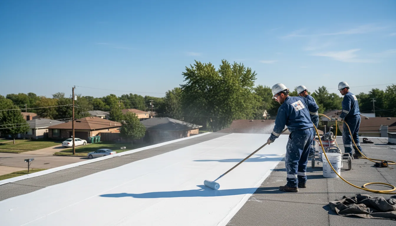 Commercial roof coating in Ancona, IL near me
